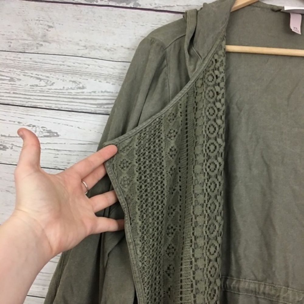 Knox Rose Embroidered Olive Green Jacket XL - Picture 4 of 8